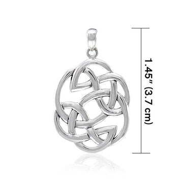 Modern Celtic Silver Pendant TPD3718 - Jewelry